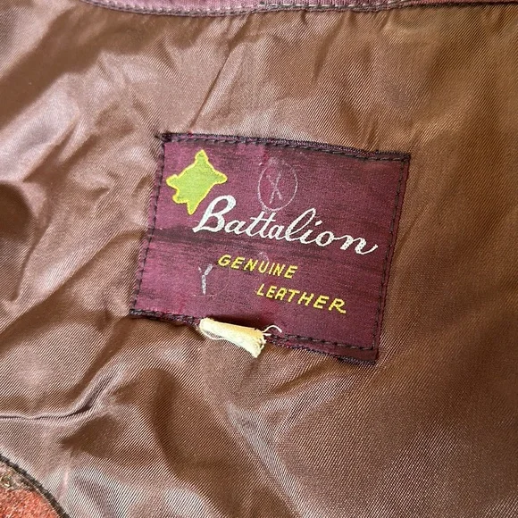 Vintage single breasted brown leather dress jacket - Picture 3 of 9